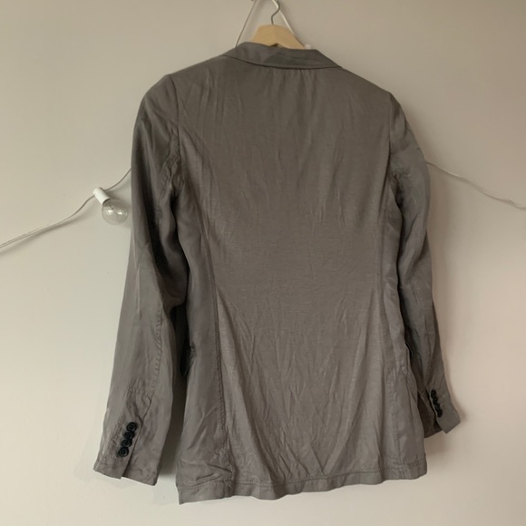 Club Monaco grey silky blazer size 4 - Picture 6 of 8
